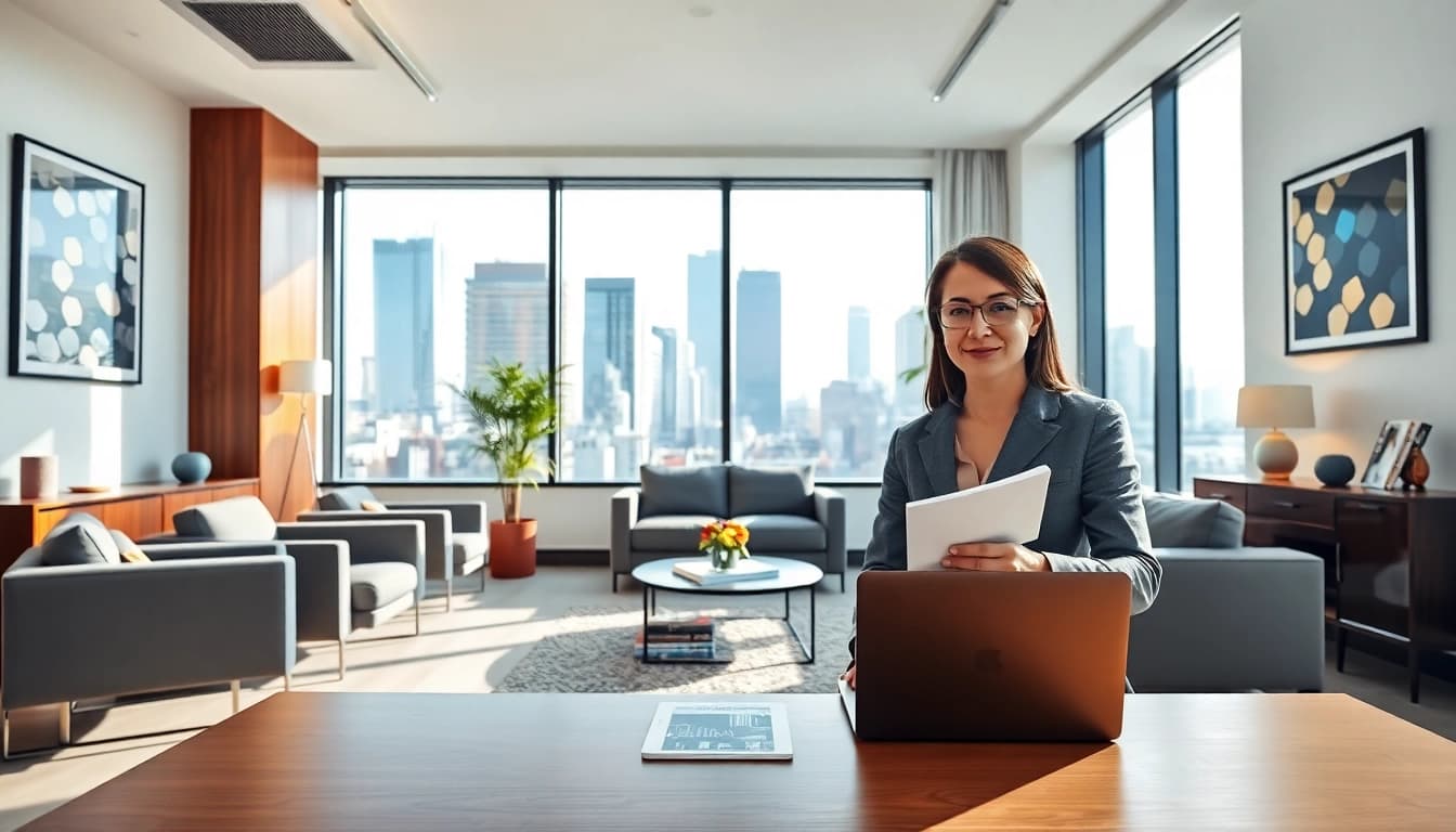 Immobilienmakler Frankfurt Sachsenhausen präsentiert stilvolles Büroambiente in Frankfurt.