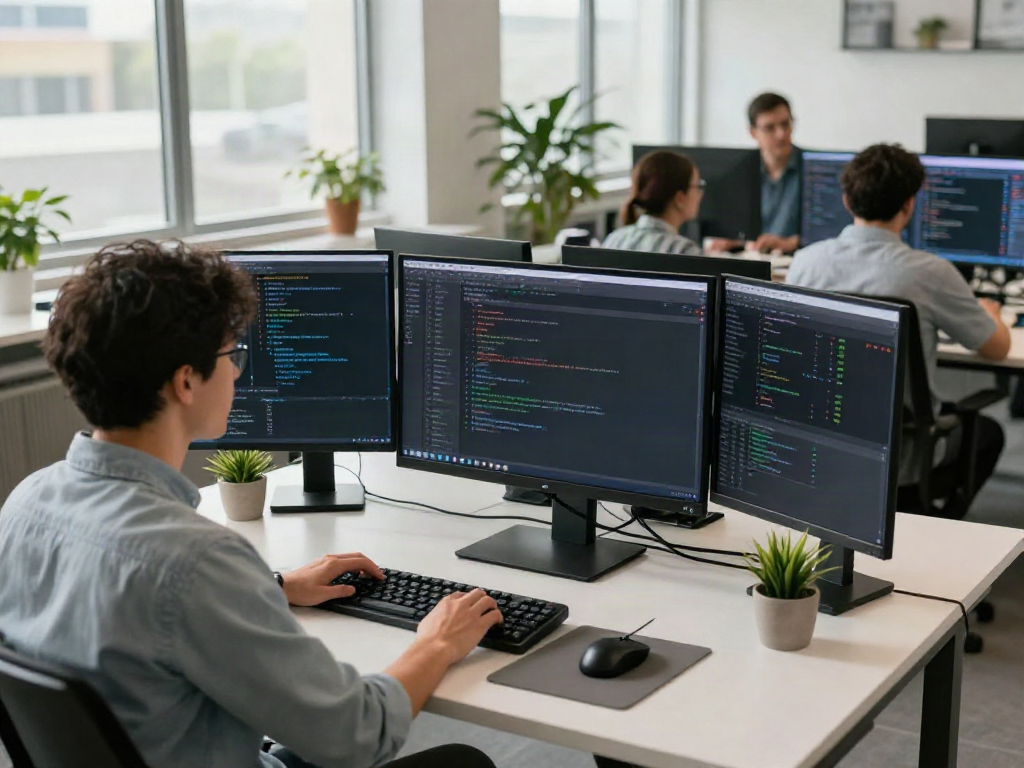 LLM API provider in a modern software development workspace highlighting code integration and collaboration.