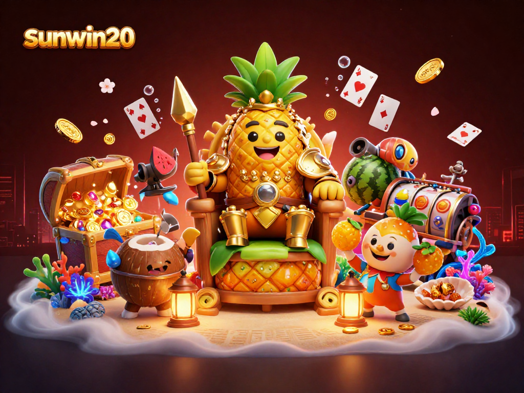 Experience the thrill of sunwin20 with vibrant 3D casino adventures featuring treasure, characters, and slot games.