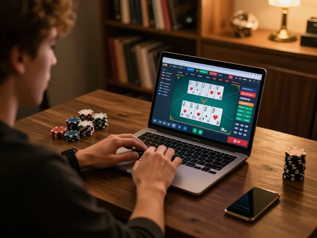 Engage in online poker strategies at https://va88.uno/ with a professional player's setup.