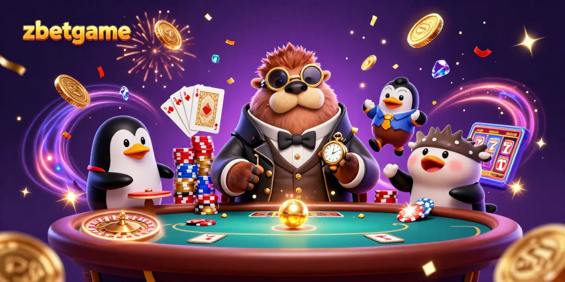 Engage with the zbetgame underwater poker scene featuring a walrus and penguin dealer amidst treasure.