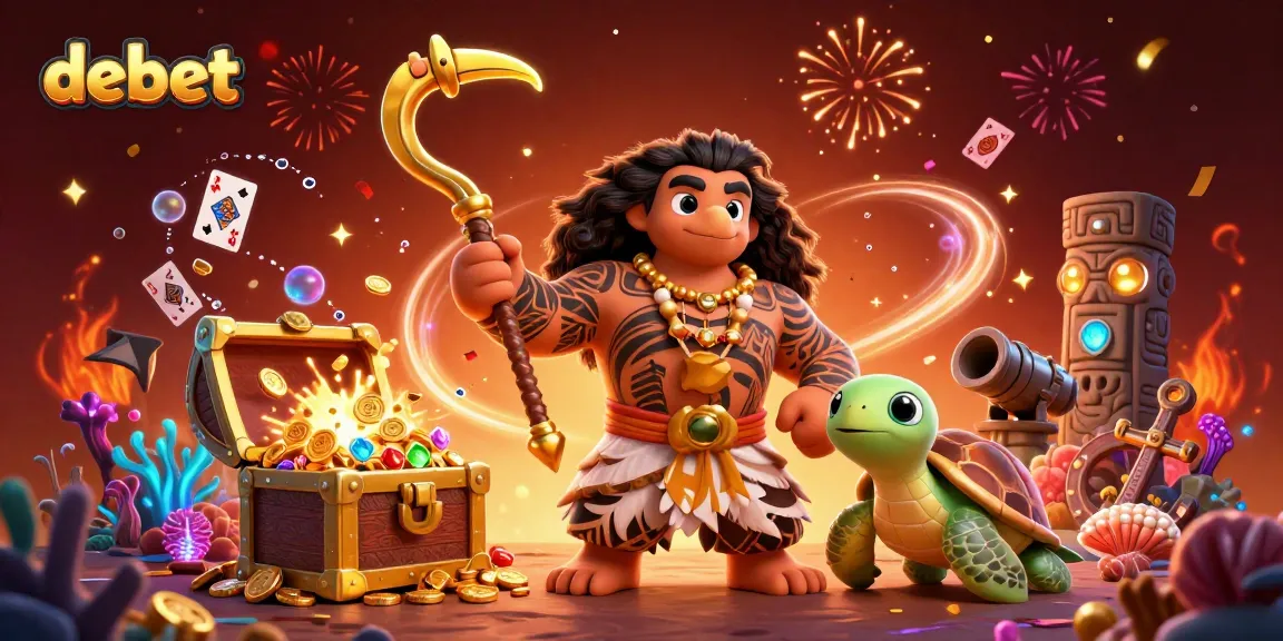 Engage with debet's thrilling underwater world, featuring a hawk demigod and treasure.