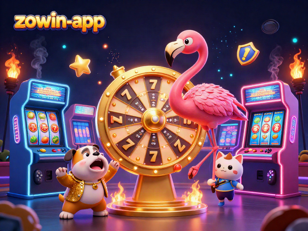 Engage with the exciting zowin-app casino scene featuring vibrant prize wheels and games.