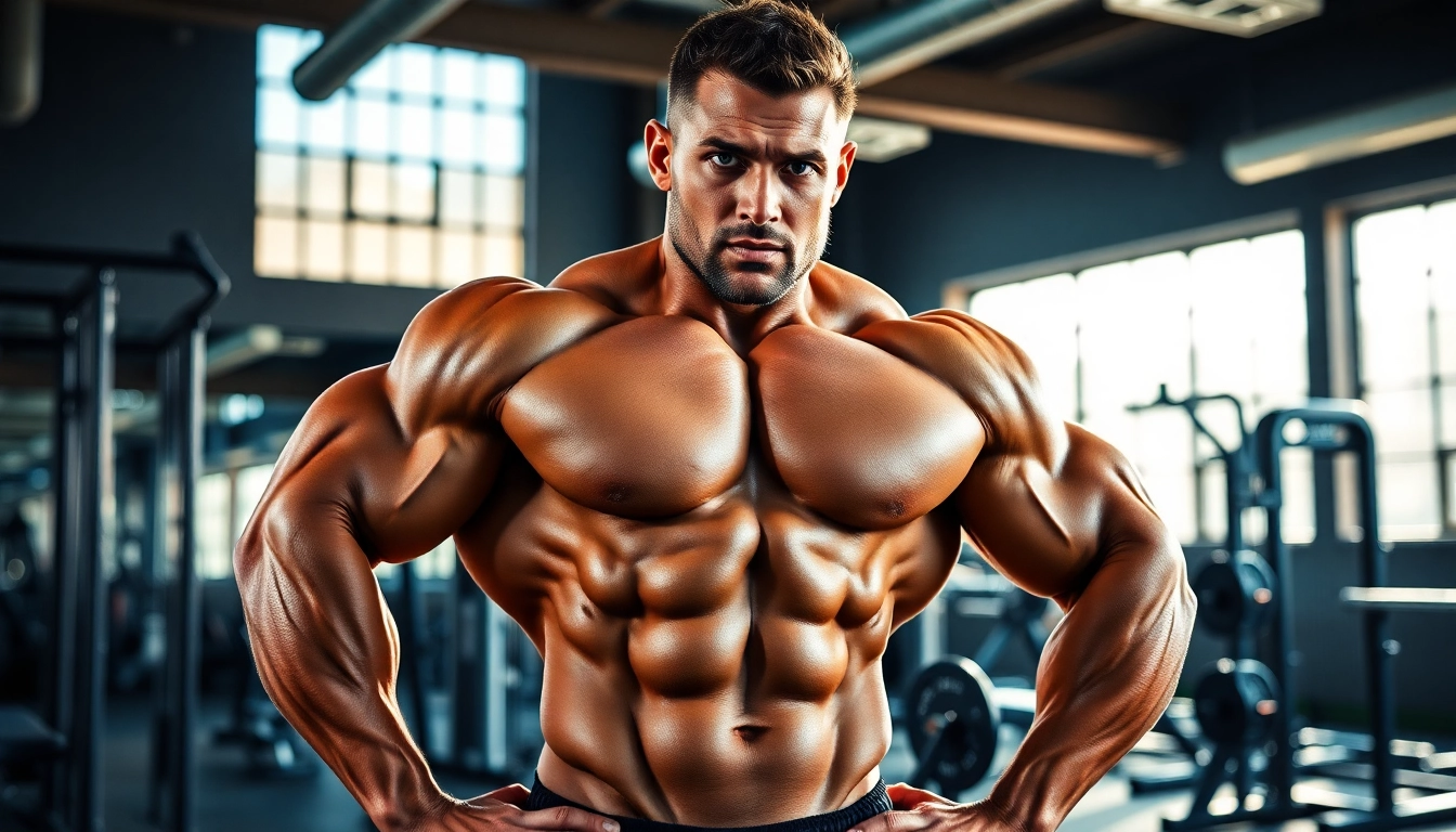Trenbolon preis verstehen: Kraftsportler im Fitnessstudio zeigt beeindruckende Muskulatur.