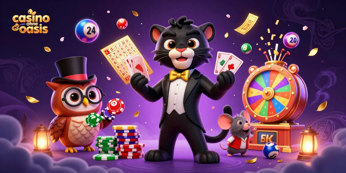 Experience the thrill of casino ohne oasis with our stylish black panther dealer and colorful gaming elements.