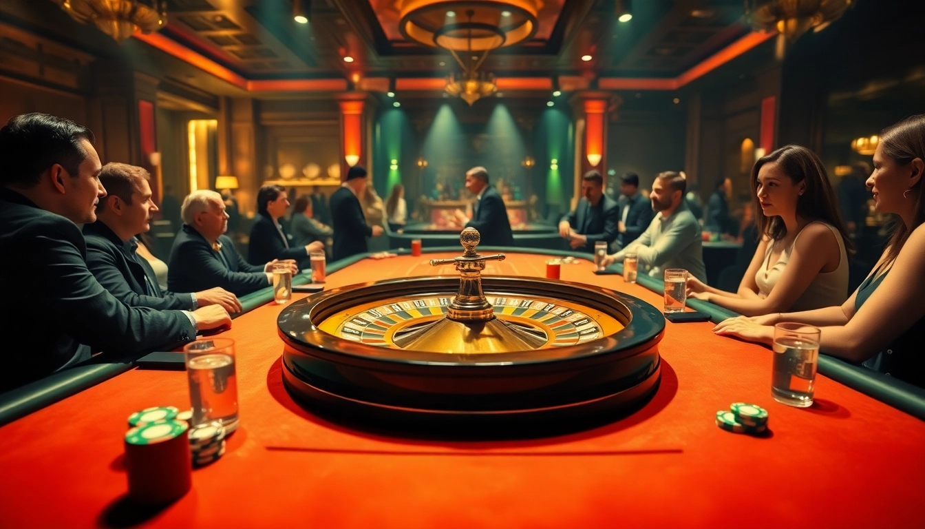 Spannende Spielszenen auf casinospielen.de mit Roulettetisch und Spielerinteraktionen.