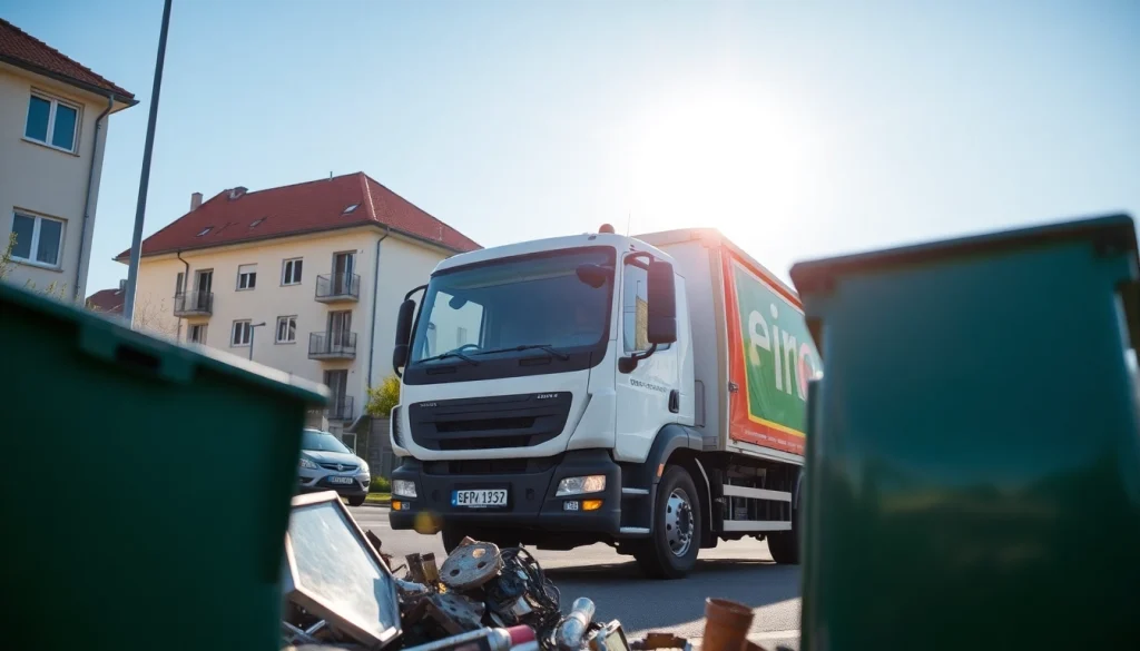 Schrottabholung Oberhausen - schnelles und zuverlässiges Abholen von Schrott vor einem Wohnhaus.
