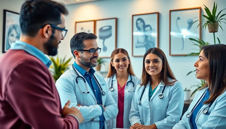 Professionals collaborating in medical recruitment, showcasing the services of Headhunter Ärzte.