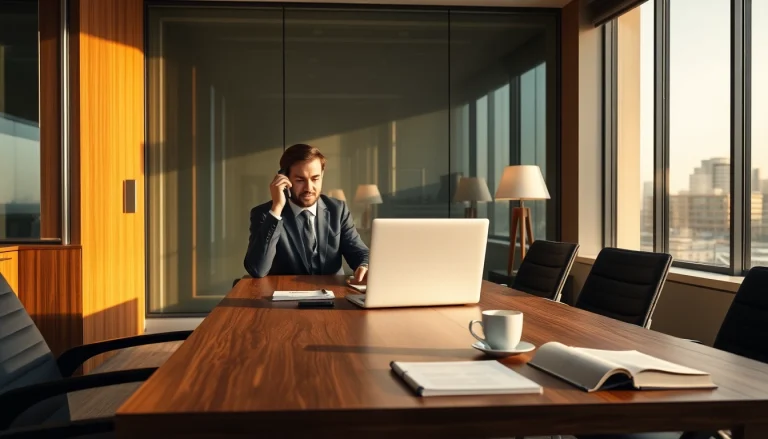 Headhunter Führungskräfte in einem modernen Büro bei der Arbeit.