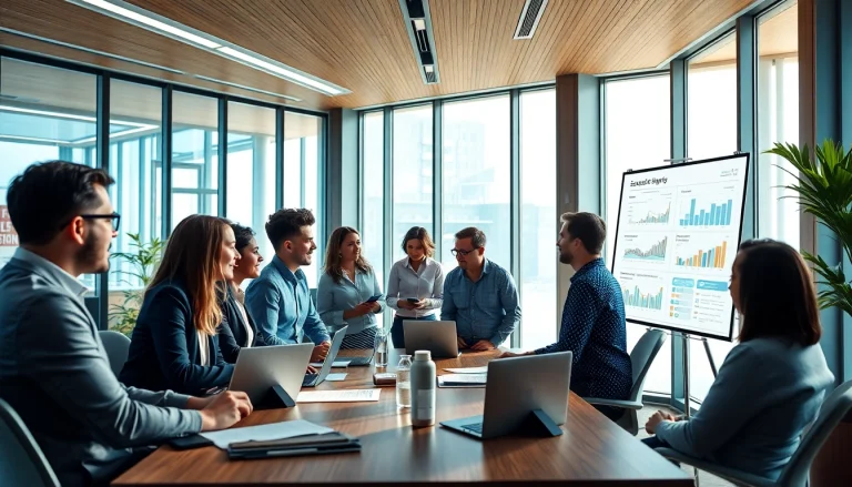 Headhunter IT: Diverse team collaborating in a modern office.