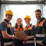 Umzugsunternehmen Wipperfürth zeigt zuverlässige Umzugshelfer, die Möbel sicher transportieren.