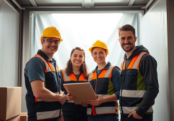 Umzugsunternehmen Wipperfürth zeigt zuverlässige Umzugshelfer, die Möbel sicher transportieren.