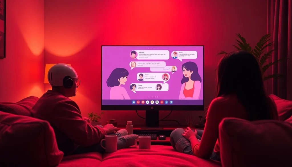 Engage in captivating AI chat porn conversations with diverse avatars in a cozy digital environment.