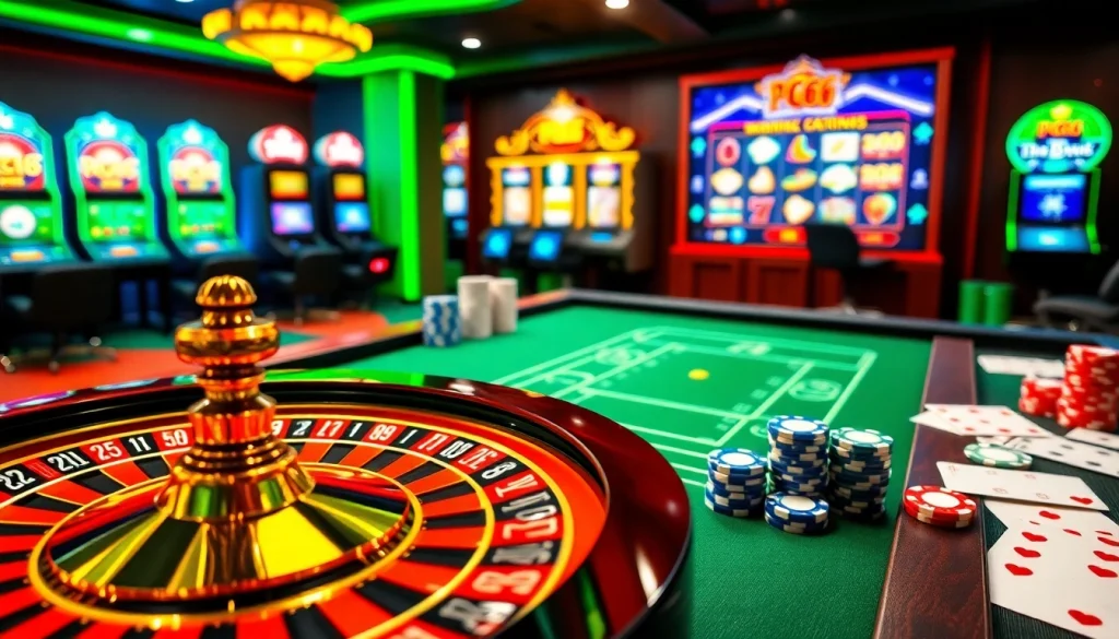 Experience thrilling online gambling at https://pg66.com.de/ with vibrant casino visuals embodying excitement and luxury.