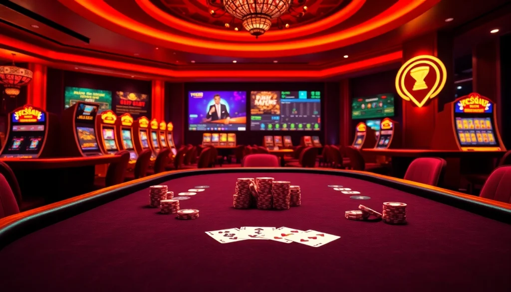 Engage with an immersive gambling experience at Nhà cái jun88 featuring vibrant slot machines and live dealer tables.