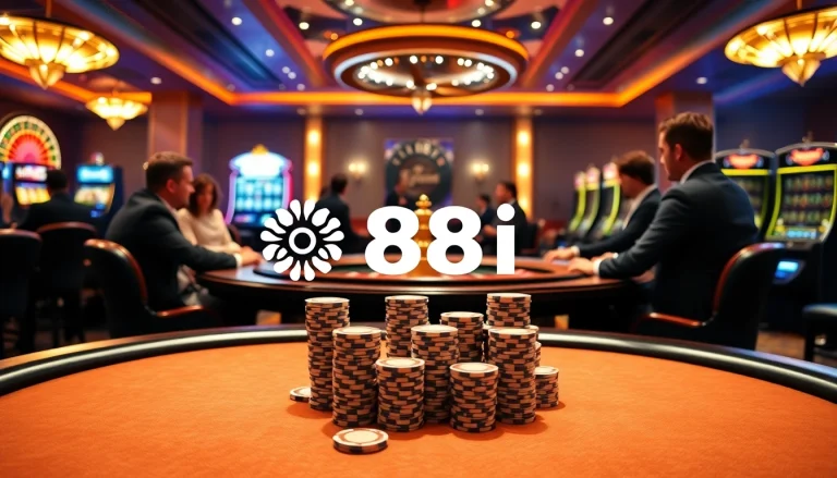 Experience high-stakes gambling action at 88i's luxurious casino tables and slot machines.