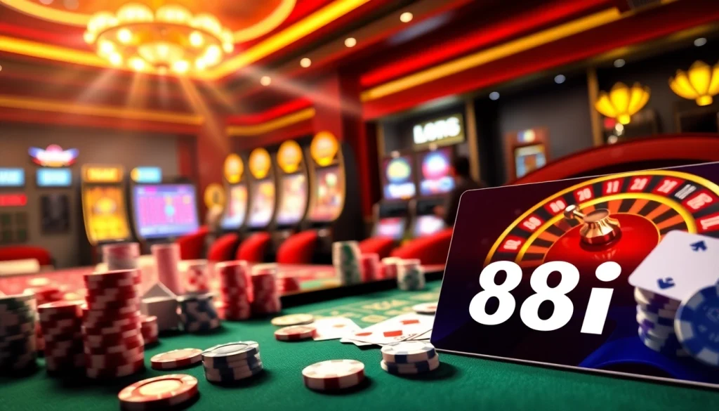 Engage with 88i's thrilling online casino experience with vibrant tables and modern interfaces.