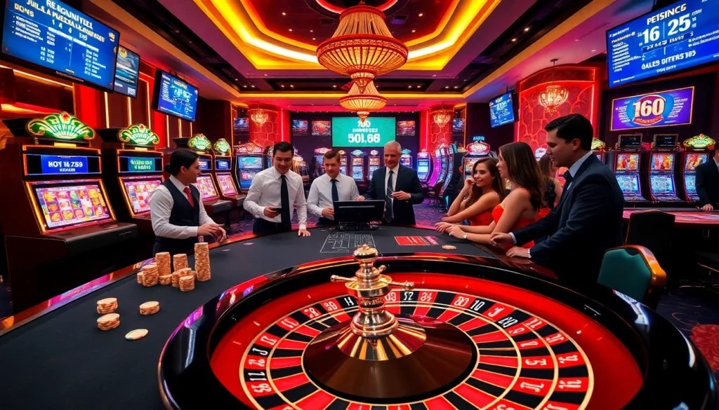 Experience thrilling gameplay at Jun 88 with vibrant casino tables and exciting slot machines.
