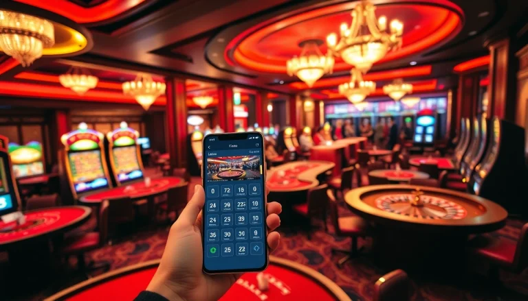 Experience the thrill of gaming with link 88i in this luxurious casino setting, featuring vibrant slot machines and roulette tables.