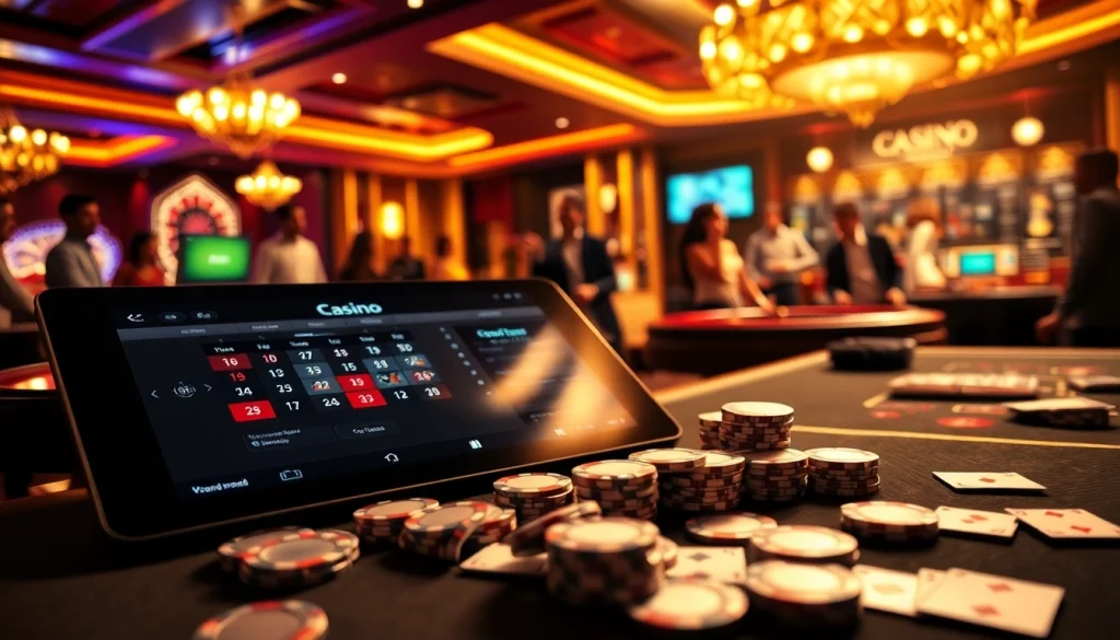 Engaged players making bets at luxury casino tables in s8, showcasing excitement and strategy.