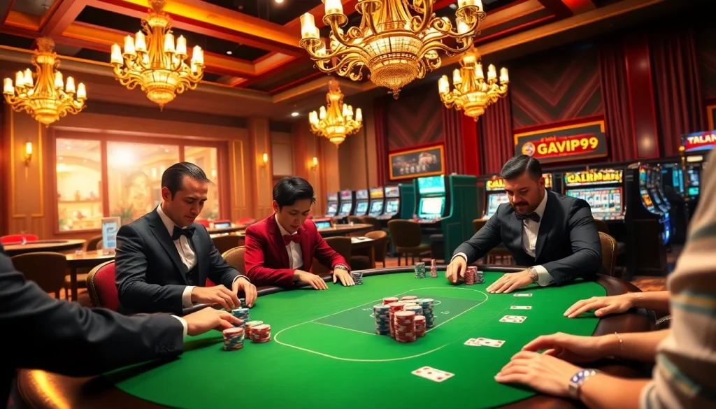 Experience the excitement of high-stakes poker at Nhà cái GAVIP999, where professional gamblers compete.