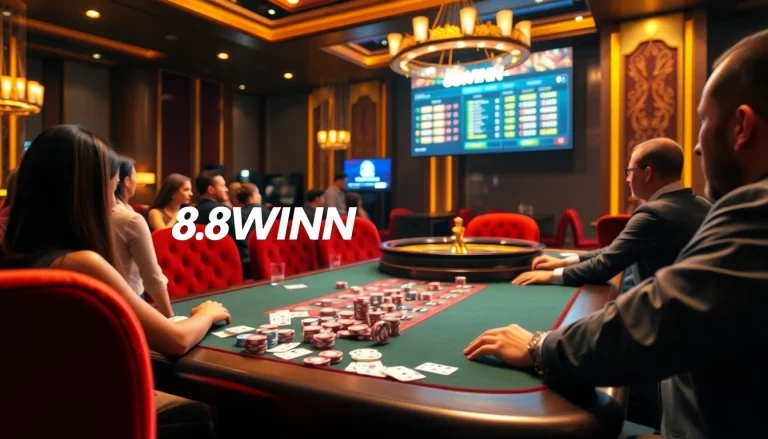 Gambling enthusiasts enjoying a professional gaming experience at 68WIN Casino.