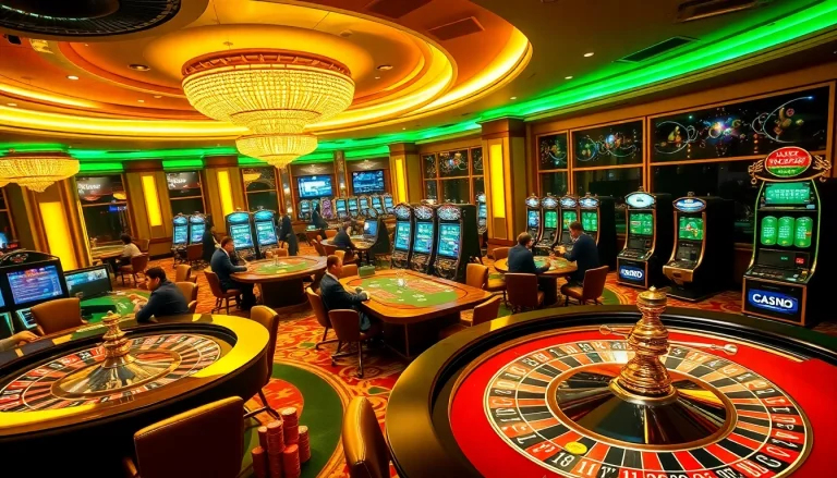 Engaging in high-stakes gaming at KJC's luxurious casino experience.