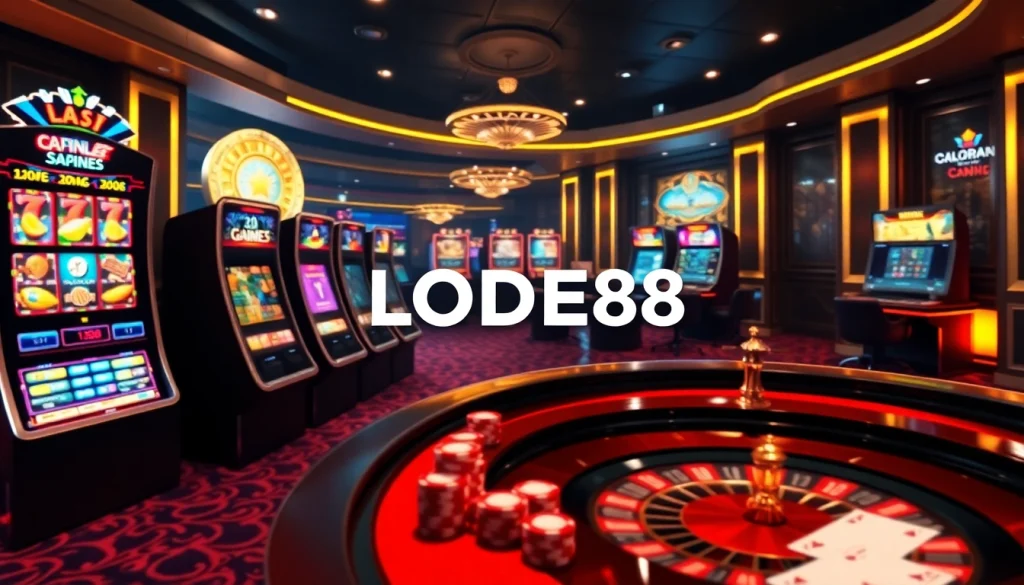 Experience the thrill of LODE88 with engaging digital slot machines and vibrant gaming interfaces.