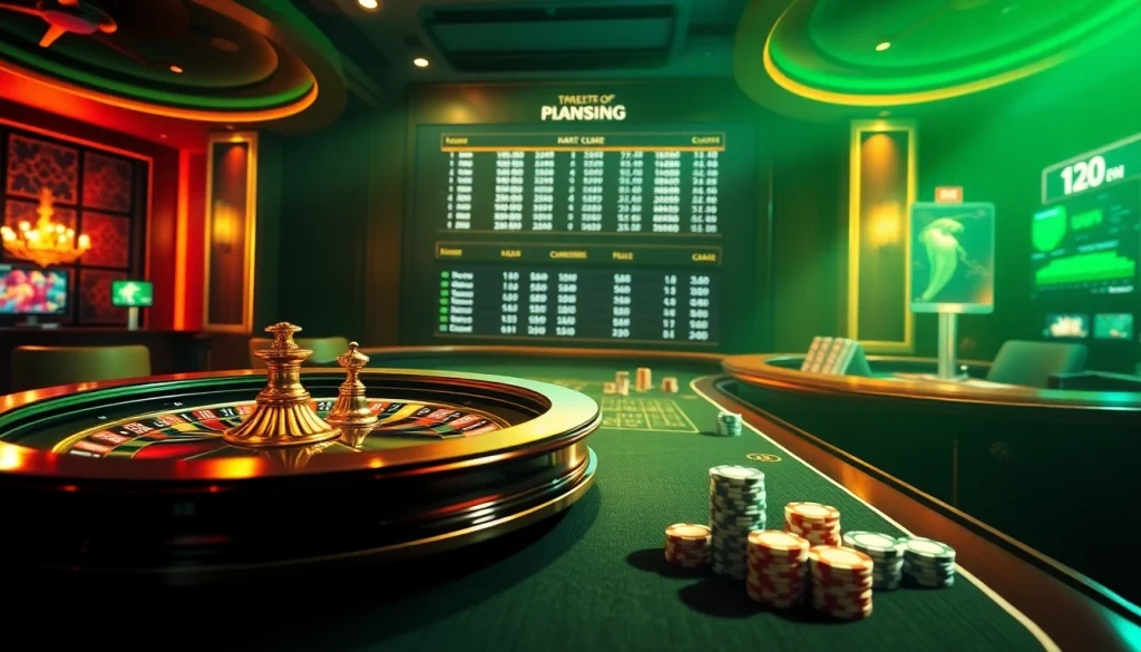 Experience the thrill of online gaming at https://rr88sn.com/ with a vibrant casino table scene.