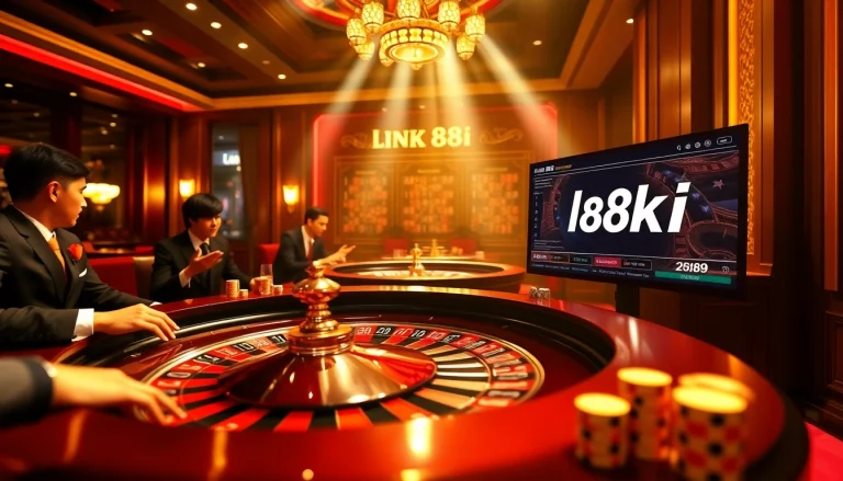 Experience the thrill of online gambling at link 88i with luxurious casino visuals and vibrant gameplay.